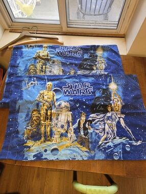 Vintage 1977 Star Wars "A New Hope" Pillowcase Pair - Original Bibb/Esmond